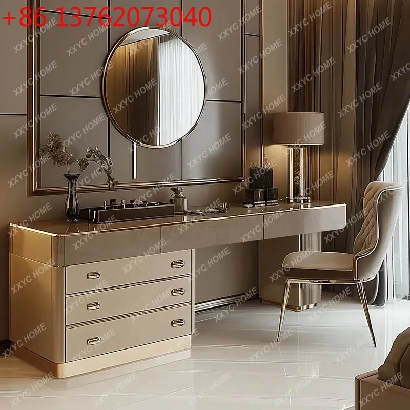 Beauty Makeup Vanity Set - Kompletny zestaw drewnianego toaletki w stylu