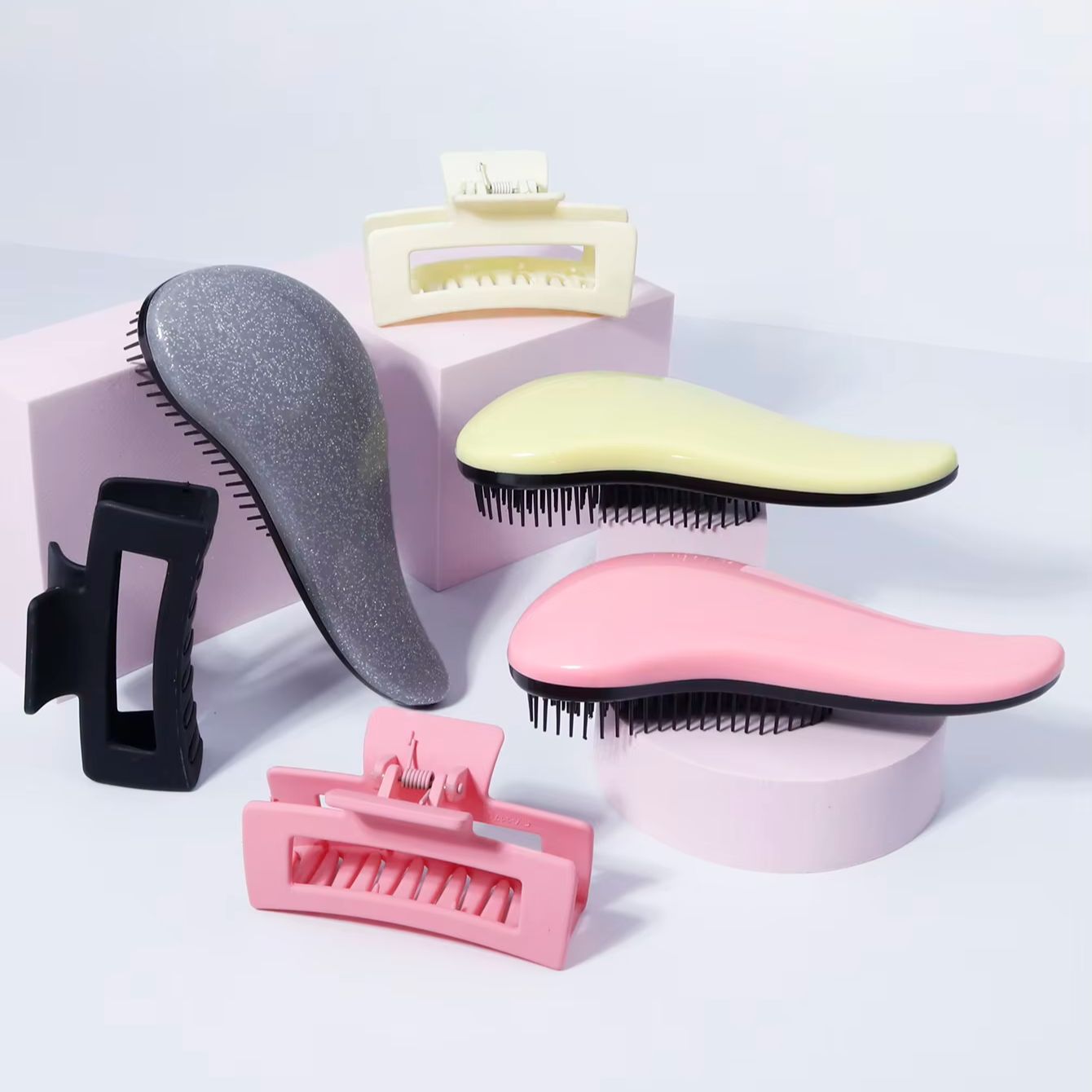 Hair Scalp Massager - 2-częściowy zestaw narzędzi do stylizacji włosów,