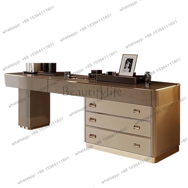 Beauty Makeup Vanity Set - Kompletny zestaw drewnianej toaletki w stylu