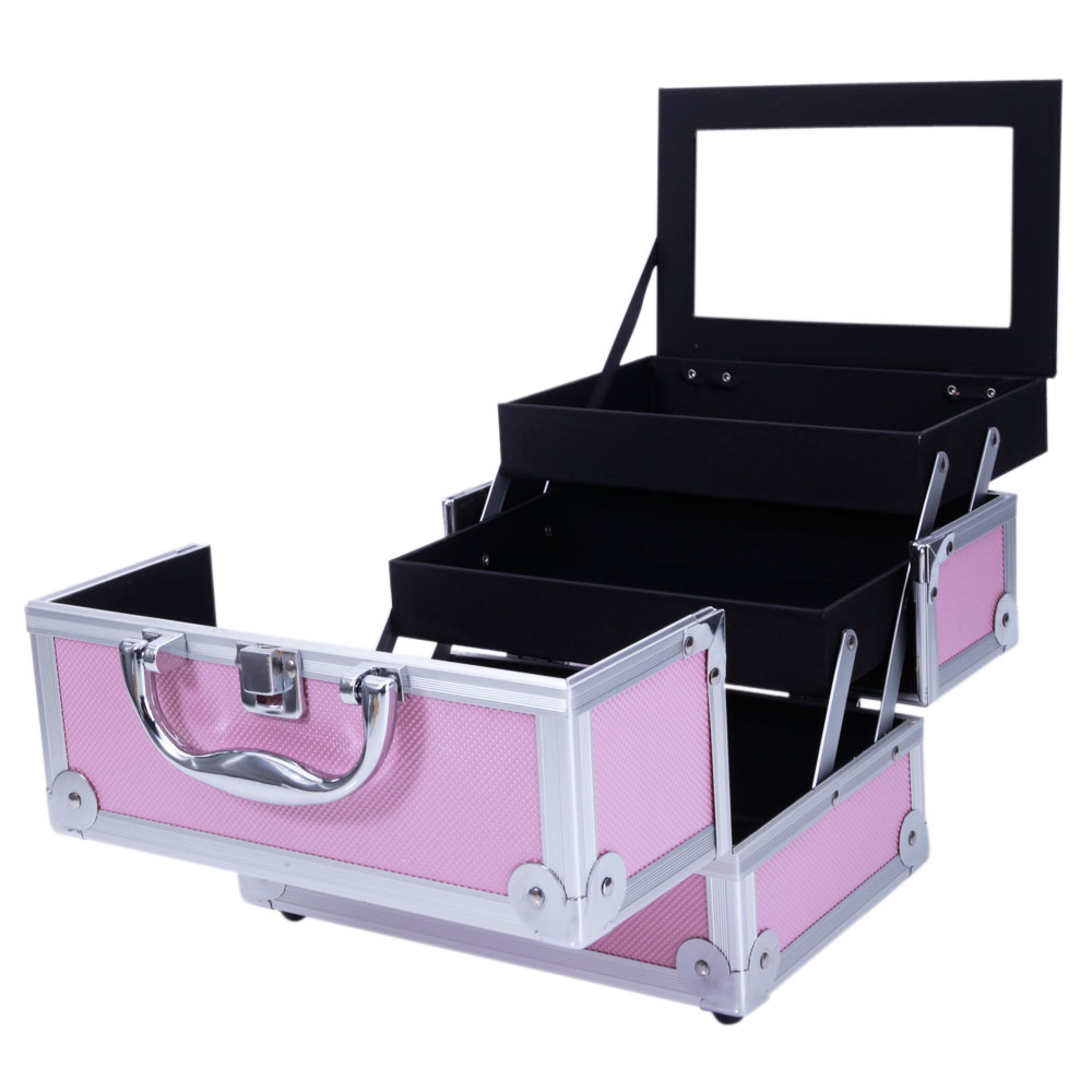 Różowy aluminiowy kuferek na k – Beauty Makeup Case recenzja i cena