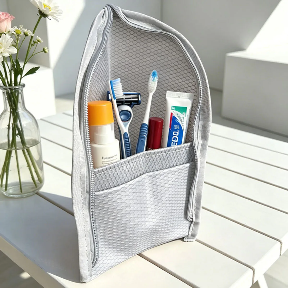 Stojąca kosmetyczka z siatki n – Beauty Makeup Case recenzja i cena