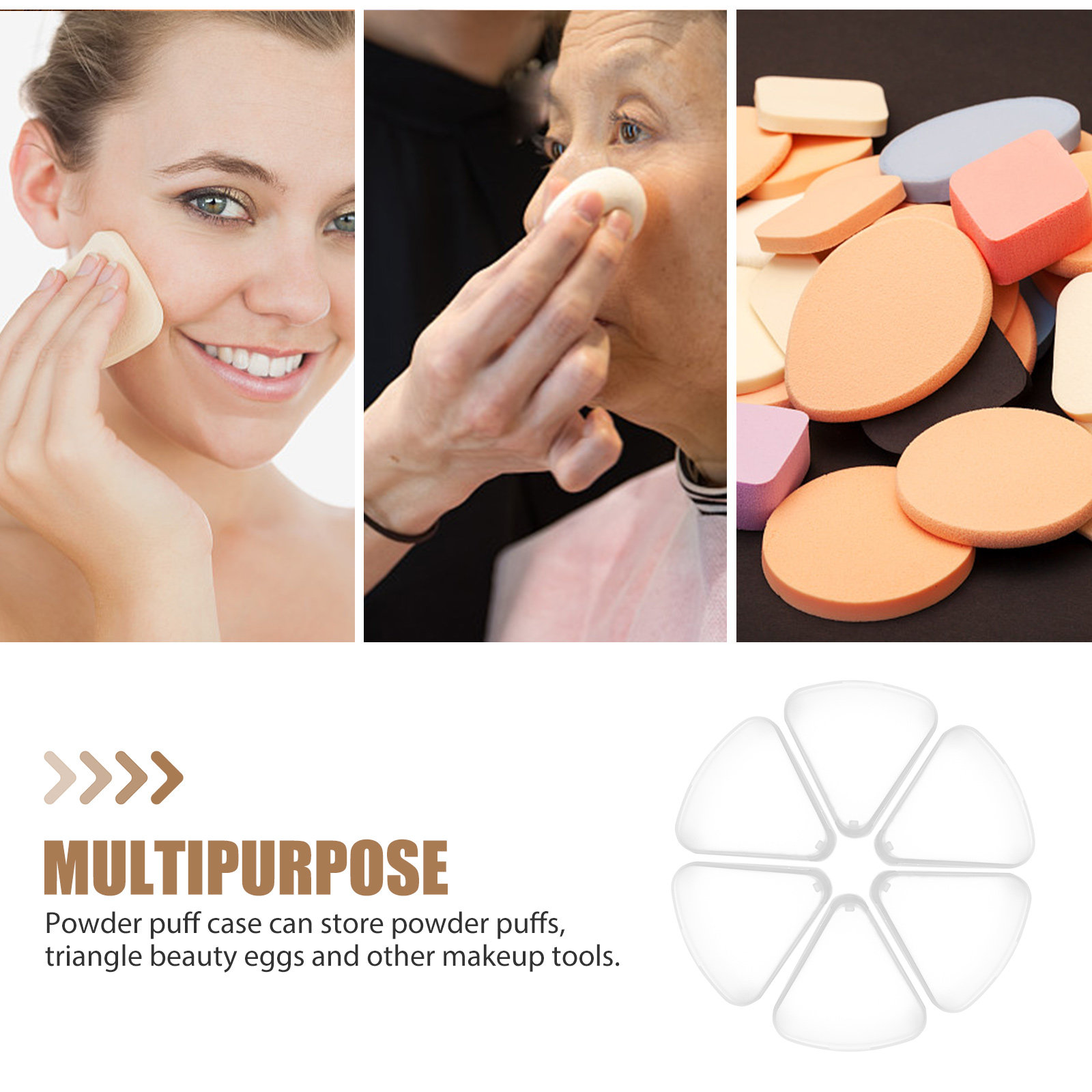 6 szt. Trójkątne etui na puder – Beauty Makeup Case recenzja i cena