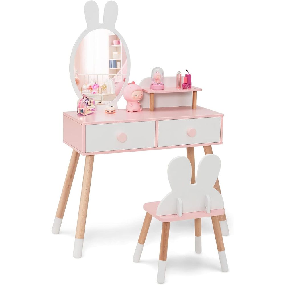 EY Kids Vanity, Drewniany zest – Beauty Makeup Vanity Set recenzja i cena