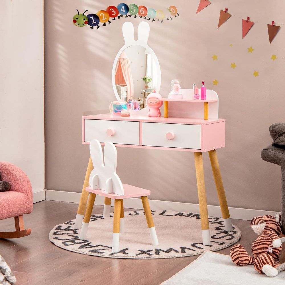 EY Kids Vanity, Drewniany zest – Beauty Makeup Vanity Set recenzja i cena