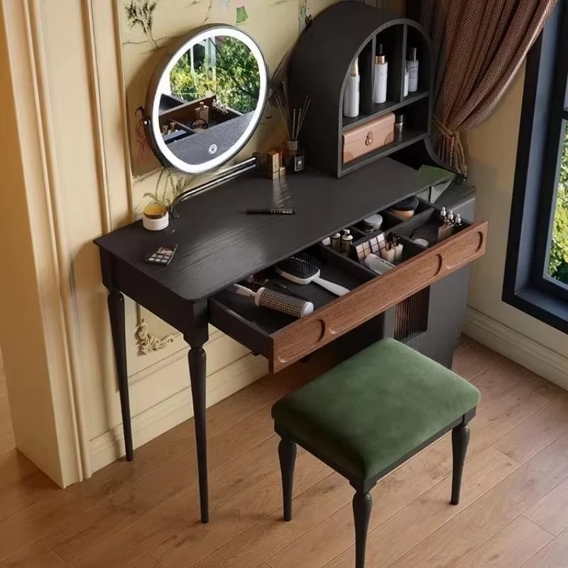 Włoska Czarna Toaletka z Szufl – Beauty Makeup Vanity Set recenzja i cena