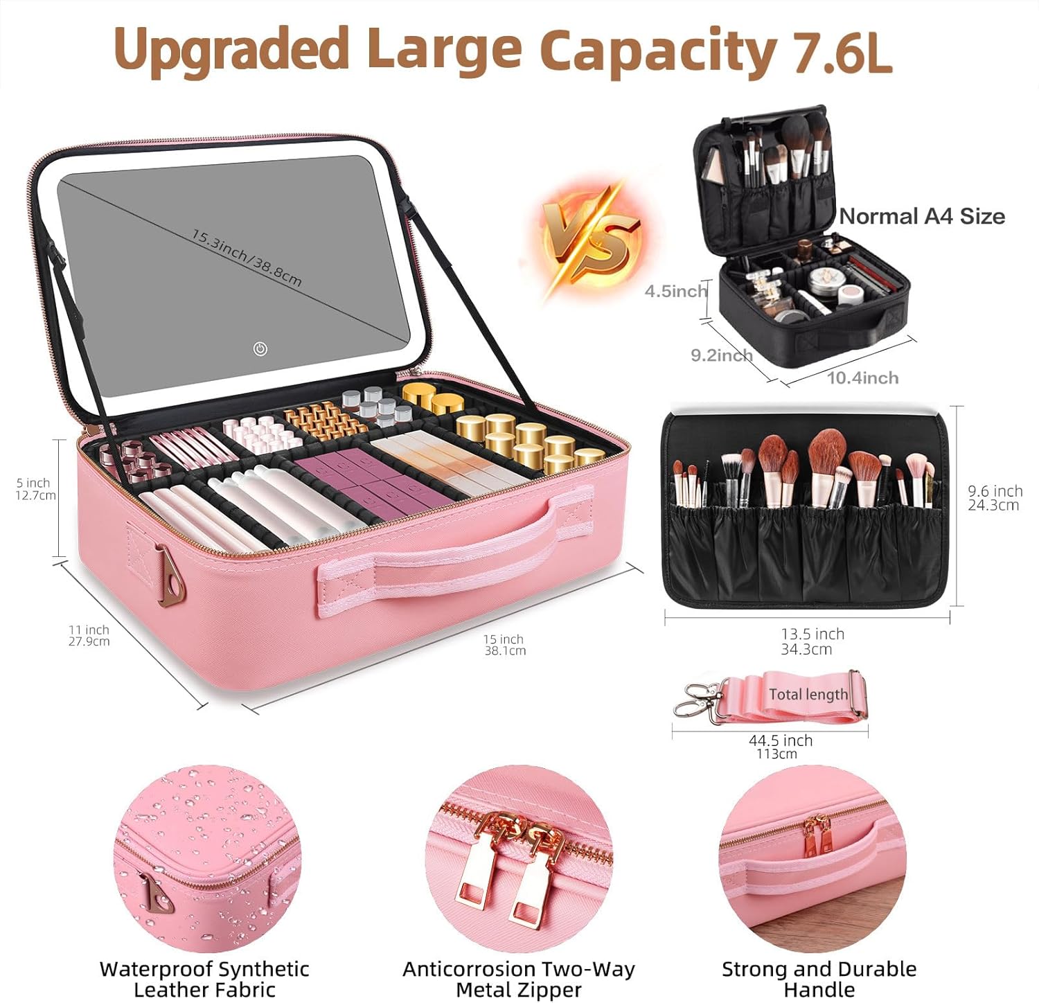 Duża kosmetyczka z lustrem LED – Beauty Makeup Case recenzja i cena